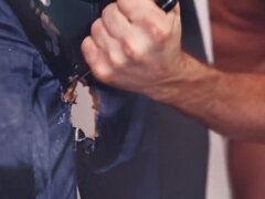 Grosser schwanz, Kehlenfick, Handjob, Hd, Rotschopf