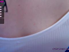 Asiatique, Chinoise, Gode, Gode énorme, Masturbation, Chatte, Chevaucher, Serré