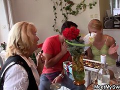 美人, ブロンド, 熟年, 淫乱熟女, 母, 現実, 義母, ティーン