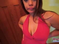 Braunhaarige, Vollbusig, Flexibel, Masturbation, Mutti, Natürlichen titten, Muschi, Vibrator
