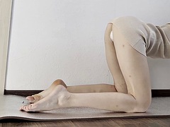 美人, ドレス, 足, フェティッシュ, 足フェチ, パンティ, ソフトコア, スカートのぞき