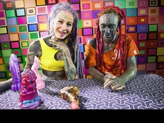 Couple, Grossier, Fétiche, Hd, Tatouage, Jouets