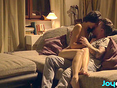 teenage honey fellating dick in erotic banging and creampie