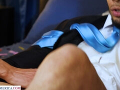 These two hot Milfs, McKenzie Lee and Rachael Cavalli are having a great time at their New Year party! They sneak off to have some alone time and get 