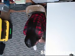 Hipster teen gets caught in between 2 penises