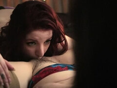 デカパイ, 指いじり, レズビアン, 淫乱熟女, 母, オーガズム, 赤毛, 濡れ