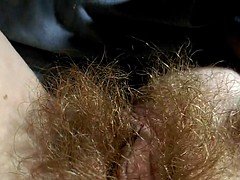 Redhead Brushing her fire Bush!