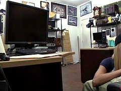 Babe in glasses fucked by nasty pawn guy