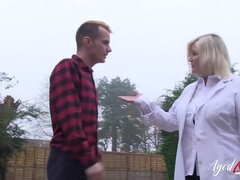 ブロンド, イギリス人, 女, お婆さん, ハードコア, オマンコ, 馬乗り, 妻
