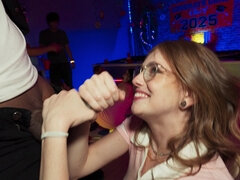 デカ尻, 大学生, パーティ, 赤毛, ラフ, ティーン, オッパイの