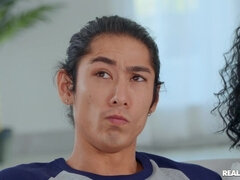 Kont, Grote lul, Grote mammen, Zwart, Rondborstig, Interraciaal, Natuurlijke tieten, Tieten likken