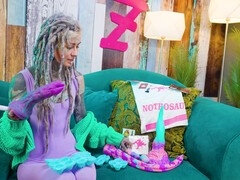 Nothosaur toys, piercings, dreadlock girl