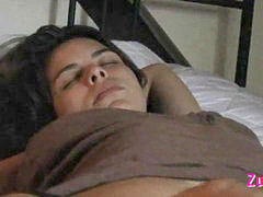 Brunette, Fingering, Masturbation, Orgasm, Sleeping