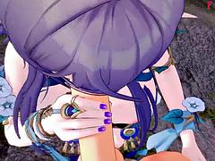 Lauma Gives a Hot Blowjob - Genshin Impact