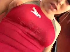 Grosser arsch, Grosse titten, Blondine, Blasen, Japanische massage, Lecken, Titten