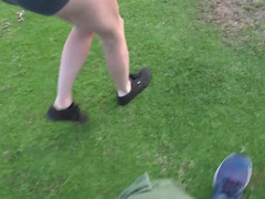 Anal, Mamada, Novia, Pajear, Aceite, Orgasmo, Al aire libre, Público