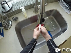 Pijpbeurt, Bruinharig, Zwart, Sperma in gezicht, Fetisj, Hardcore, Gezichtspunt, Rijden