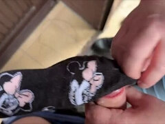 Любители, Парочка, Фетиш, Фут фетиш, Хд, Оргазм, На природе, Носки