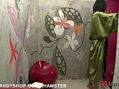 Asiatique, Masturbation, Nue, Chatte, Rasée, Adolescente