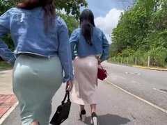 Colombian Anal Threesome - Best Friend & Boyfriend Fuck My Ass Hard in Park POV