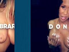 Blond, Pijpbeurt, Sperma shot, Muurgat, Handbeurt, Hd, Interraciaal