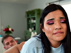 Anal, Lécher le cul, Sucer une bite, Brunette brune, Fille latino, Pov, Adolescente, Serré