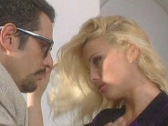 ブロンド, フェラチオ, 手コキする, 淫乱熟女, ストッキング, オッパイの, ヴィンテージ