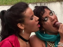 The Poolboy's Hose Showers Babes In Piss
