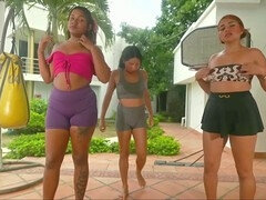 Latina, Lesbisch, Masturbation, Muschi, Spielzeuge