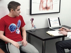 アナル, お尻, 茶髪の, チン, 医者, ゲイ, 長身, ティーン