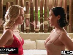 Rubia, Mamada, Morena, Garganta profunda, Polla, Besar, Lamidas, Coño