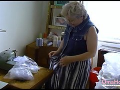 Amateur Grandma Playing Striptease All Alone and Horny