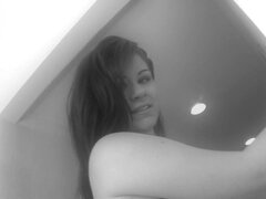 Small-titty slut strips for big cock and gets her pussy eaten