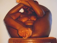 Anaal, Kont, Grote kont, Zwart, Zwart, Flexibiel, Masturbatie, Olie