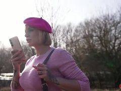 German Scout Picks Up French Blonde Endy Doll with Big Tits and Clit for Casting Fuck