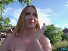 Bosomy Redhead In A Tight Dress Drives Me Mad!