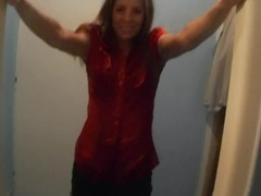 Leie, Bad, Blondine, Bekleidet, Frau, Lingerie, Pissen, Dusche