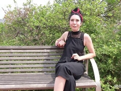 Tir de sperme, Queue, Allemand, Hôtel, Petite femme, Public, Adolescente, Nénés