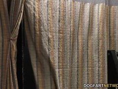 Grote kont, Zwart, Pijpbeurt, Bruinharig, Mollig, Hondjeshouding, Interraciaal, Tieten likken