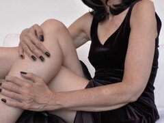 Sensual hand fetish video featuring a stunning German lady with beautiful black fingernails