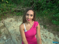 She's All Tits, Ass and Pussy - young exotic Latina babe Briana Banderas, Juan Lucho in outdoor POV