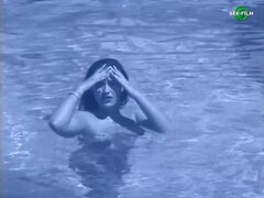 Brunette German Beauty Benita Milano - Vintage outdoor sex by the pool