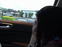 Plage, Brunette brune, Doigter, Petite amie, De plein air, Pov, Public, Chatte