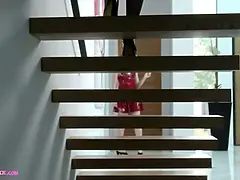 デカパイ, ブロンド, フェラチオ, Hd, 淫乱熟女, 怪物, 叫ぶ, 三人