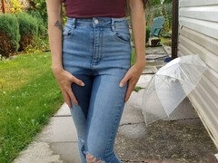 Jeans, Masturbation, Petite femme, Chaussures