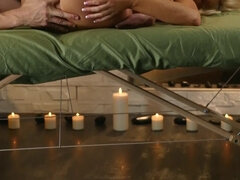 美女, デカパイ, ブロンド, フェラチオ, 巨乳な, エロティック, ピアス, オッパイの