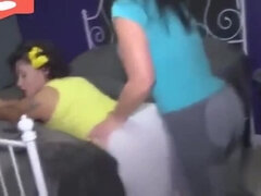 Lesbian Girls Humping Ass in Tight Leggings