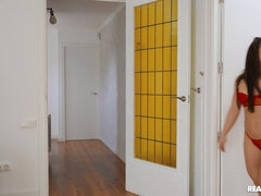 Schlafzimmer, Braunhaarige, Betrug, Spermaladung, Schwanz, Italienisch, Weibliche ejakulation, Titten
