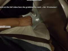 Grosse titten, Blondine, Bus, Bekleidet, Handjob, Japanische massage, Milf, Öffentlich