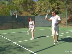 800DAD - PAWG Jaye Rose Slam Fucked on Tennis Court